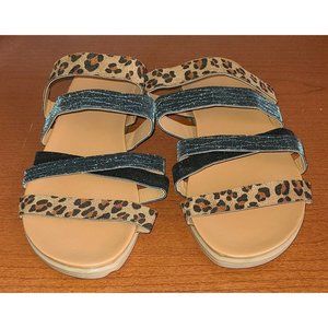 Leopard Strap sandals Size 6 Women's